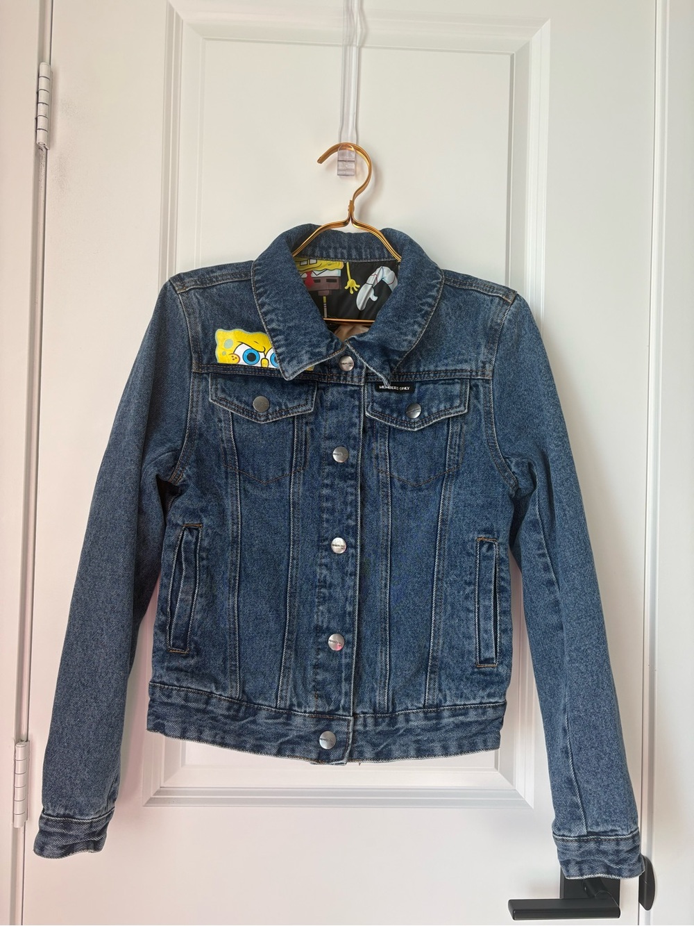Members Only X Nickelodeon Ft. SpongeBob Reversible Denim Jacket, Small